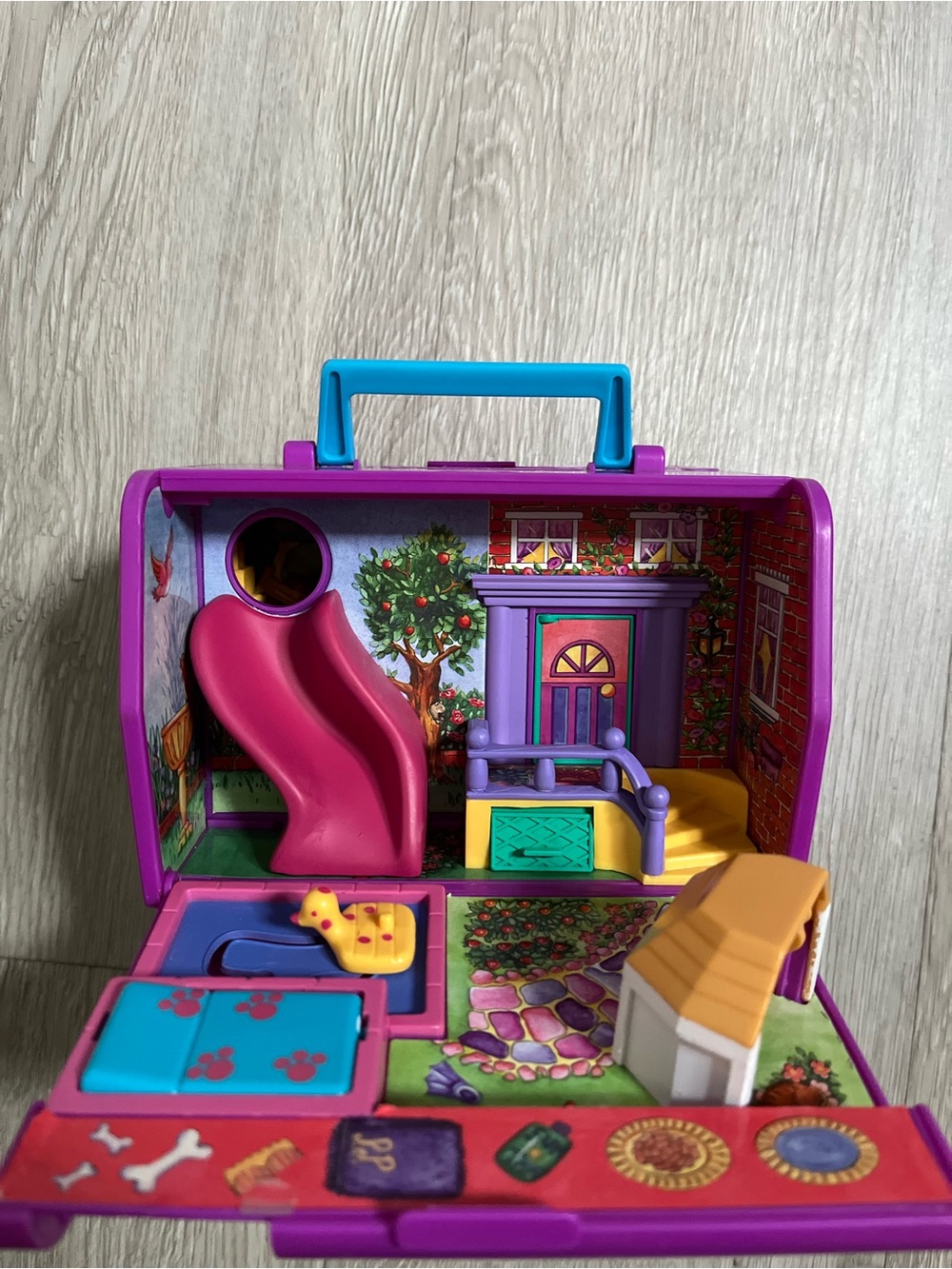Pound Puppies Pound Purries Purple Carry Case Playset w/ Handle, 1994 Vintage